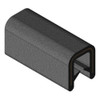 Trim-Lok Edge Trim, 25 ft L,Black, PVC, 5-16 in W 150B2X1-8-25