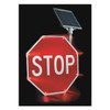 Tapco LED Stop Sign, STOP, White/Red, 30" W, 30" H 2180-00209