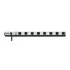 Outlet Strip, Rack Mounted, 8 5-15R, 5-15P, 15 ft., Black/Silver