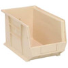 Hang & Stack Storage Bin, Polypropylene, Ivory, 8 in H, 8 1-4 in W, 13 5-8 in L  QUS242IV