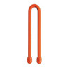 Gear Tie, 6 in L, Variable Max Bundle Dia., Orange, Rubber, Wire, 2 PK