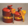 Justrite SafetyCanFunnel,Yellow,13.5inL 14411