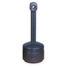 Justrite 1 Gal. Smokers Cease-Fire Cigarette Receptacle, Black 26806D