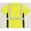 Unisex Short Sleeve Hi-Vis Black Sided T-Shirt, Polyester, Green, XL  9114-XL