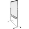 Dry Erase Board, Steel, 36 in, 48 in, Aluminum Frame, White, Gloss  ECM43P2