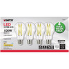 Satco Nuvo 100W Equivalent Warm White A19 Medium Clear LED Light Bulb (4-Pack) S12442 566594