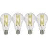 Satco Nuvo 100W Equivalent Warm White A19 Medium Clear LED Light Bulb (4-Pack) S12442 566594