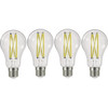 Satco Nuvo 100W Equivalent Warm White A19 Medium Clear LED Light Bulb (4-Pack) S12442 566594