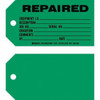 Tag, Repair, Cardstock, 3 in H x 5 3-4 in W, Green, Rectangle, 100 PK  9WAU5