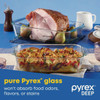 Pyrex Deep Portable Baking Dish with Sage Plastic Cover (4-Piece) 1138983 607619