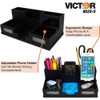 Victor Technology Desktop Organizer, Black, Wood, 5-1-2 in. H 9525-5