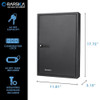 Barska Key Cabinet, Steel, Black, 64 Key Capacity CB13264