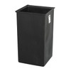 Safco 36 gal Square Indoor Plastic Can, Black, Plastic, 17 in 9669