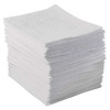 Brady Sorbent Pad, 17 gal, 15 in x 17 in, Oil, White, Polypropylene BPO500