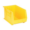 Hang & Stack Storage Bin, Polypropylene, Yellow, 10 in H, 11 in W, 18 in L