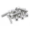 3/8"-16 Socket Head Cap Screw, Socket, NL-19 18-8 Stainless Steel, 1 in Length, 5 PK