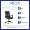 Flash Furniture Executive Chair,Black Seat,Leather Back GO-2196-1-GG