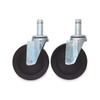 Metro Stem Swivel Casters,5x5x2 3/8in,Rbbr,PK2 PK0059G