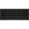 Imperial Templar 4 In. x 12 In. Black Iron Steel Floor Register RG3467