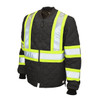 Hi-Vis Quilted Safety Jacket, 100% Polyester, Class 1 Type O, Black, 2XL