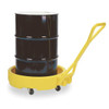 Mobile Drum Spill Dolly, 31 in Inside Diameter, 12 Gallon Sump Capacity, Polyethylene, Yellow