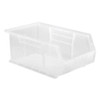Hang & Stack Storage Bin, Polypropylene, Clear, 6 in H, 8 1-4 in W, 13 5-8 in L  QUS241CL