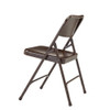 National Public Seating Folding Chair, Brown, Steel, Unpadded, PK4 203