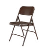 National Public Seating Folding Chair, Brown, Steel, Unpadded, PK4 203