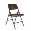 National Public Seating Folding Chair, Brown, Steel, Unpadded, PK4 203