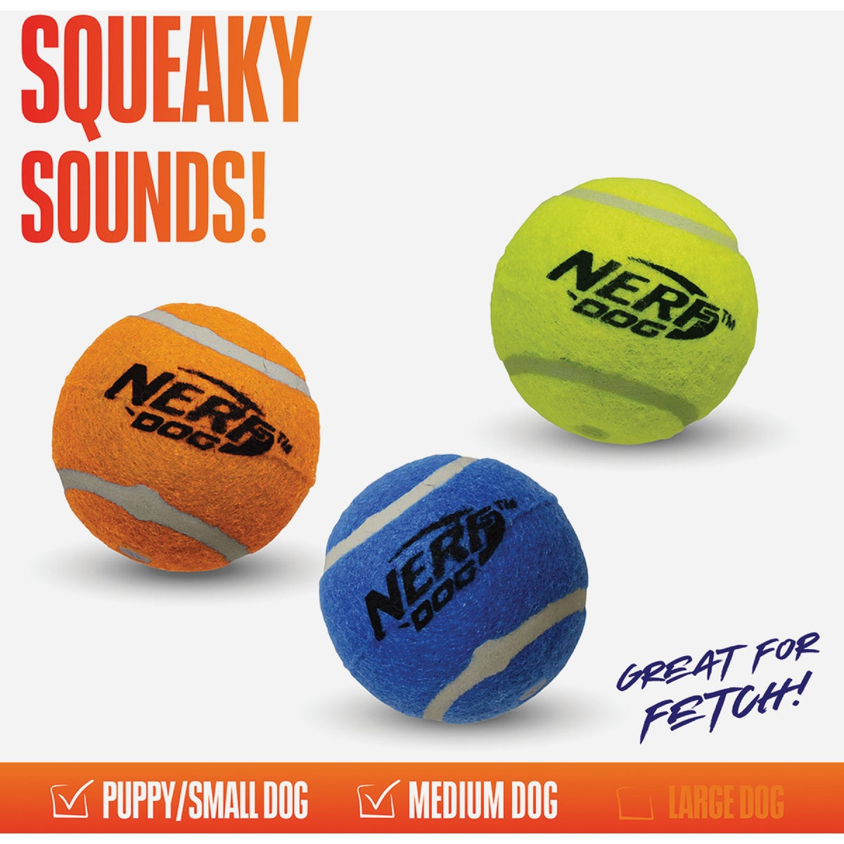 Nerf Dog 2 In. Squeak Tennis Ball (3-Pack) 5099 721961 - SIM Supply