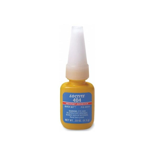 Loctite Instant Adhesive, 404 Series, Clear, 0.33 oz, Bottle