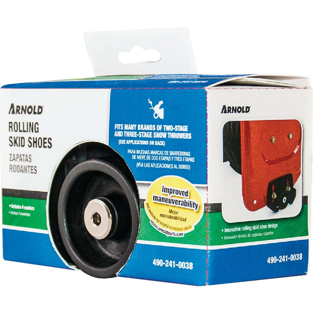 Arnold Snow Blower Rolling Skid Shoe - Thumbnail 3