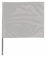 Sim Supply Marking Flag, 15", Silver,PVC,PK100  4515SV-200