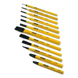 12 Pc Cold Chisel and Punch Set, 3 Cold Chisels, 9 Punches