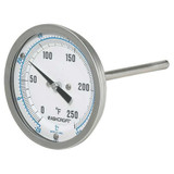 Ashcroft Dial Thermometer,Bi-Metallic,Back,6 in 30EI60R