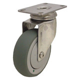 Sim Supply Quiet-Roll Medical Plate Caster,Swivel  P14SX-RP050K-12-AM