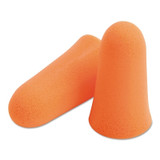 Mellows Foam Ear Plugs, Polyurethane, Bright Orange, Uncorded