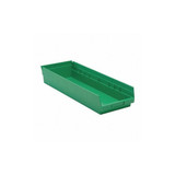 Quantum Storage Systems Shelf Bin,Green,Polypropylene,4 in QSB114GN