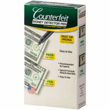 Dri Mark Smart Money Counterfeit Bill Detector Pen - Chemical - Black - 1 Dozen