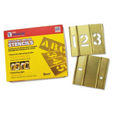 15 Piece Single Number Sets, Brass, 4 in