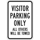 Lyle Visitor Parking Sign,18" x 12" T1-1045-DG_12x18