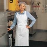 Ansell Apron,Uni,White,PE,PK100 56-210