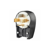 Bryant Angle Straight Blade Plug,Black/White 8362ANPB
