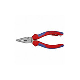 Knipex Needle Nose Plier,6" L,Serrated 08 22 145 T BKA