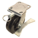 Sim Supply Kingpinless Plate Caster,Swivel,1200 lb.  P25S-PH060R-14-CB-DL