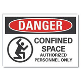 Lyle Confined Space DangerLbl,3.5x5in,Polyest LCU4-0267-ND_5X3.5