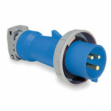 Hubbell IEC Pin and Sleeve Plug,20 A,Blue,2Pl HBL320P6W