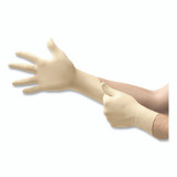 TouchNTuff 69-210 Disposable Gloves, Powder Free, Natural Rubber Latex, 5 mil, Medium