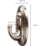Command Curtain Rod Hooks, 2 Hooks, 2 Strips 17053BN-2ES 228864