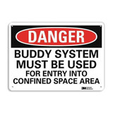 Lyle Danger Sign,7 in x 10 in,Aluminum U3-1139-RA_10X7